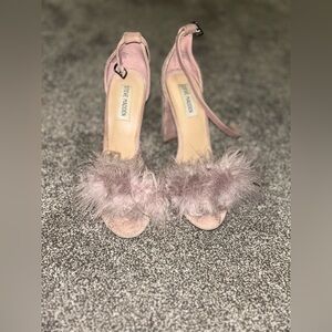 Steve Madden Blush Feathered Heels